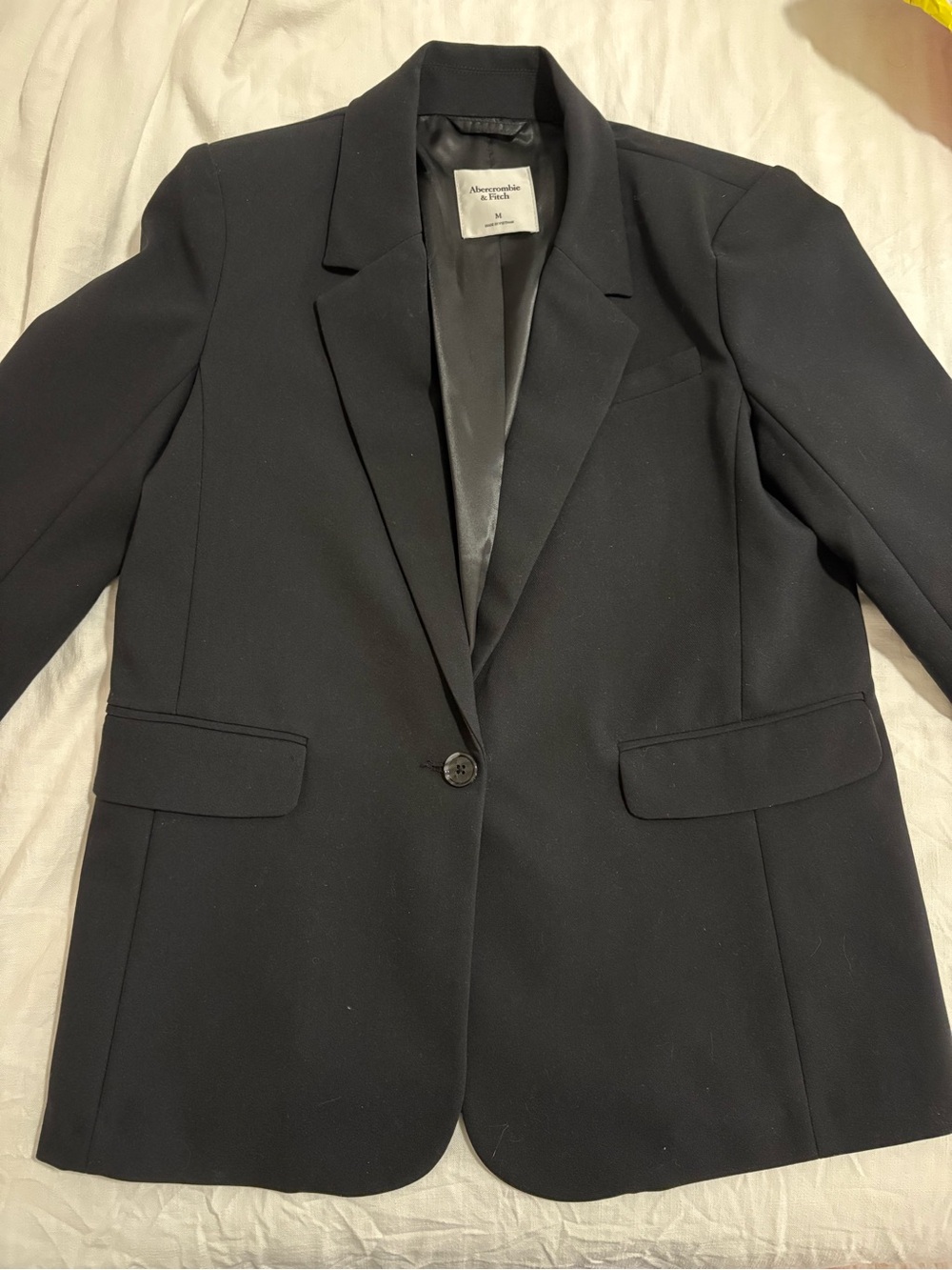Abercrombie & Fitch Black Single-Button Women's Blazer